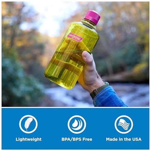 Nalgene Sustain Tritan BPA-Free Water Bottle Made with Material Derived from 50% Plastic Waste, 32 OZ, Narrow Mouth, Jade — view 4