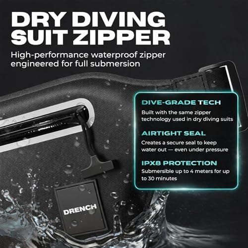 Drench Anti Theft Travel Bum Bag – Orange + Black | 2 Submersible Dry Bags + Floating Phone Cases — view 2