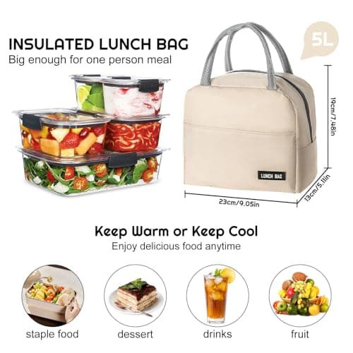 YUDANSI Insulated Lunch Bags for Women Men Kids, Small Cooler Bags for Work — view 4