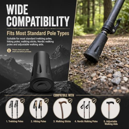 Limiebllu 15Pcs Hiking Poles Rubber Buffer,Non Slip Walking Pole Rubber Tip — view 3
