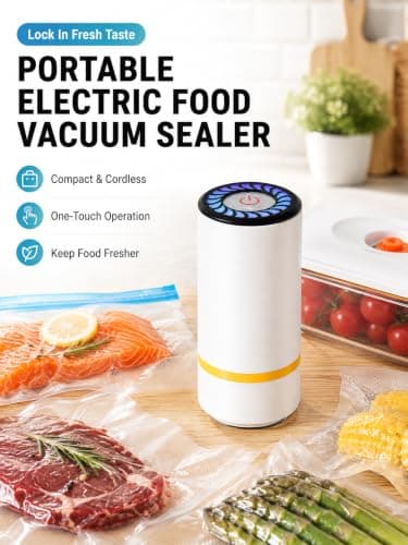 Uadme Food Vacuum Sealer, Handheld Automatic with Battery — view 2