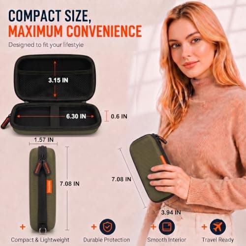 Small Hard Shell Portable Carrying Case for Power Bank, Hard Drive, Charger — view 2
