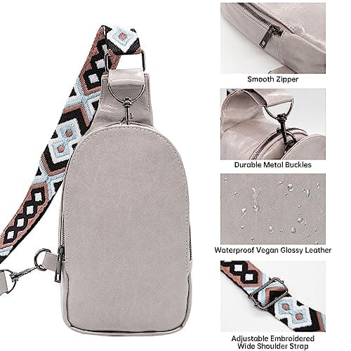 Long Keeper Crossbody Sling Bag PU Leather Sling Backpack for Women Men Small Shoulder Backpack Chest Bag Waterproof Travel Outdoor Casual Daypack — view 5