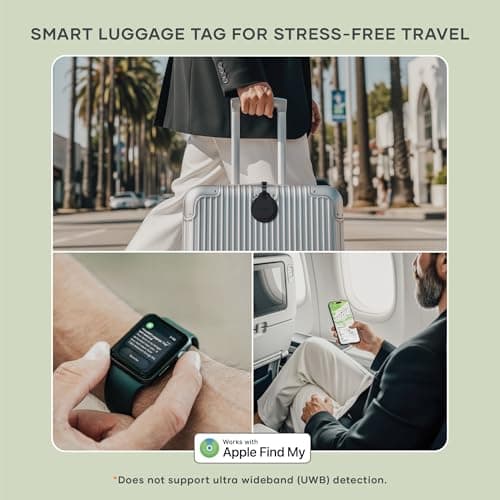SATECHI FindAll™ Luggage Tag, Find My Compatible for iPhone & iPad, Black — view 3
