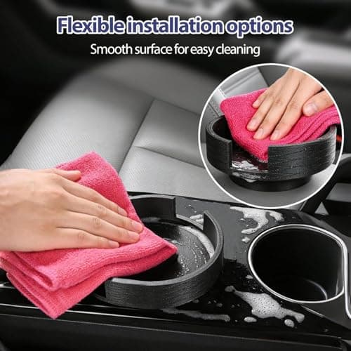 Cup Holder Insert - 4 Inches Universal Anti Spill Portable - Sofa Mug Holder Adapter | for Mugs Water Bottles Cans Office Car RV Yacht Party — view 5