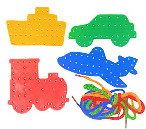 Toddler Travel Toys, Fine Motor Skills 4 Transport Threading Lacing Shapes
