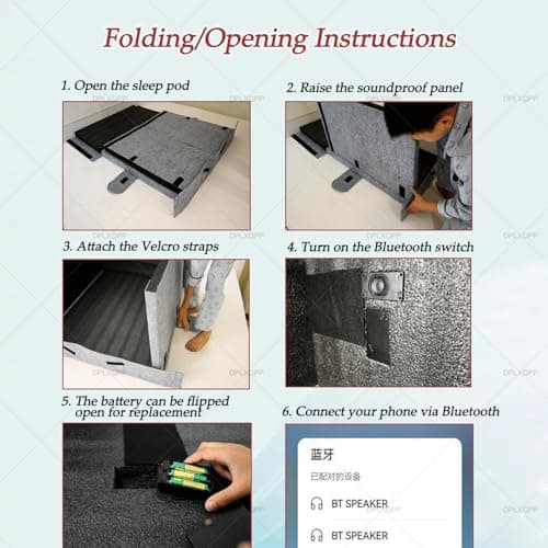 Soundproof Sleeping Pod for Adults - Noise Cancelling Bed Tent with Soundproof Cotton, Portable Blackout Canopy for Privacy, Foldable Sleep Enclosure for Dorm Room Home Office — view 2
