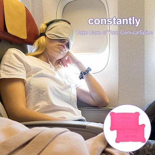 LICQIC 2 PCS Inflatable Pillows, Blow Up Cushion, Air Pillow for Camping,Travel, Sunbathing, Neck Lumbar Support (Rose Red) — view 5