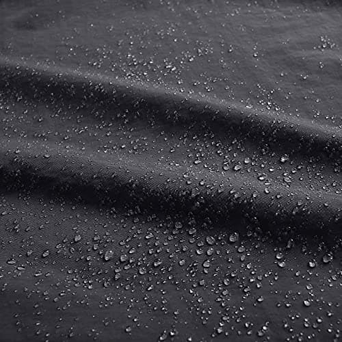 Waterproof Jacket Mens Lightweight Full Zip Windbreaker Outdoor Raincoat Detachable Hooded Softshell Rain Jacket Windproof Military Outerwear for Travelling Camping Running Hiking Black XL — view 3