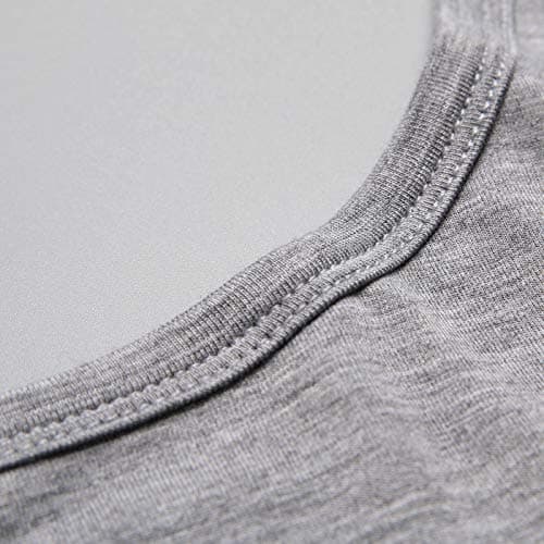 Mcilia Women's Ultrathin Modal Round Neck Long Sleeve Thermal Top/Shirt Grey Small (UK Size 6 8 10) — view 5