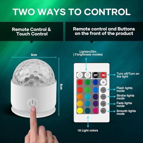 Sky Projector, Galaxy Projector for Gift Parties, Sensory Lights with 16 Colors+7 Brightness, Night Light with Remote Control, LED Light for Room Decor, Bedroom Accessories — view 5