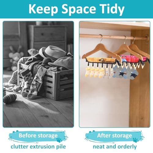 TamBee Travel Hanger Clips, Cruise Ship Essentials Portable Folding Clothes Hanger Clips Towel Drying Rack Sock Dock Swimsuit Drying Rack Hanger with 6 Clips Pack of 3 (Animals) — view 5