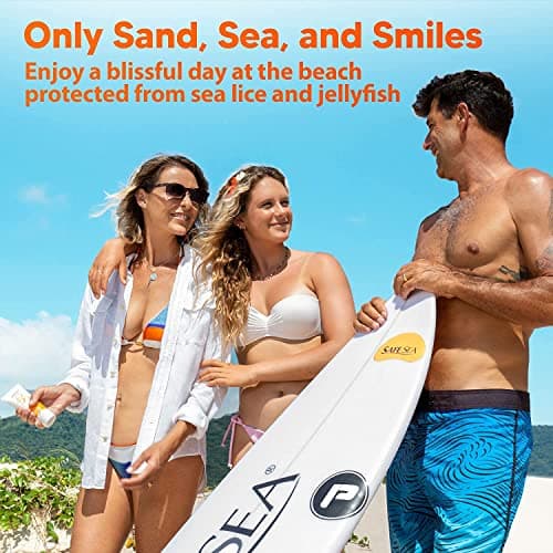 Safe Sea Zinc Oxide Sunscreen SPF50 | Clear Mineral Face Sunscreen Without White Cast | Anti-Jellyfish Sting Protective Lotion | Coral Reef Safe | Travel Size - 60ml (3 tubes) — view 5