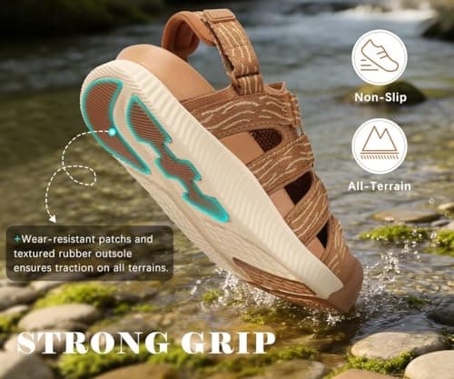 KuaiLu Orthopedic Closed Toe Sandals For Womens Athletic Outdoor Walking — view 4