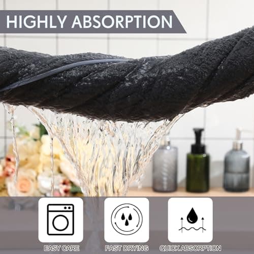 SmoothNovelty 2 Pack 40 x 80 Inch Jumbo Bath Towels Set, Oversized Quick Dry Coral Fleece Bath Sheets, Absorbent and Soft, Lightweight Towels for Home, Gym, Travel, Beach (Gray) — view 4