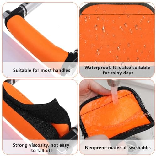 6 Pack Luggage Handle Wrap Bright Color Comfort Soft Handle Covers Suitcase Identifiers Travel Essential Luggage Identifiers for Beach Bag Backpacks Traveling — view 5