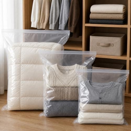 30 Pcs Large Ziplock Bags for Clothes, 70×60cm/60×50cm/50×40cm, Waterproof — view 6