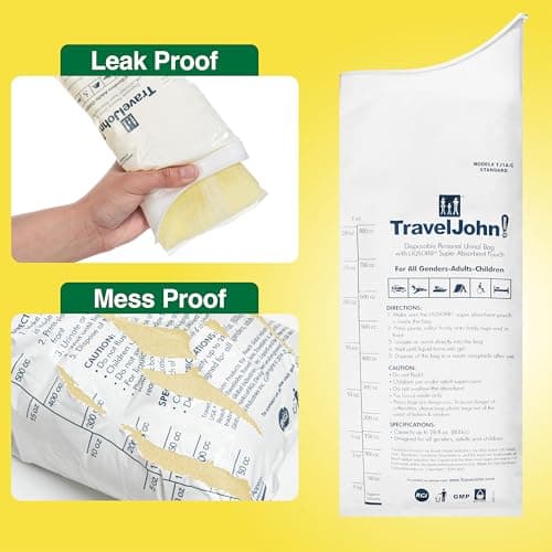 TravelJohn Unisex Disposable Urinal Pack of 6 — view 3
