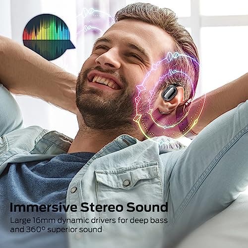 BUGANI Open Ear Headphones, Wireless Earbuds with Bluetooth 5.4 — view 3