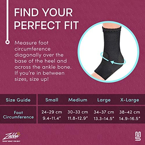 Modetro Sports Ankle Brace 2 Pack, Ankle Support for Ligament Damage, Compression Support Sleeve Socks w/Strap, Achilles Tendonitis Support, Black Plantar Fasciitis Foot Support for Men, Women — view 5