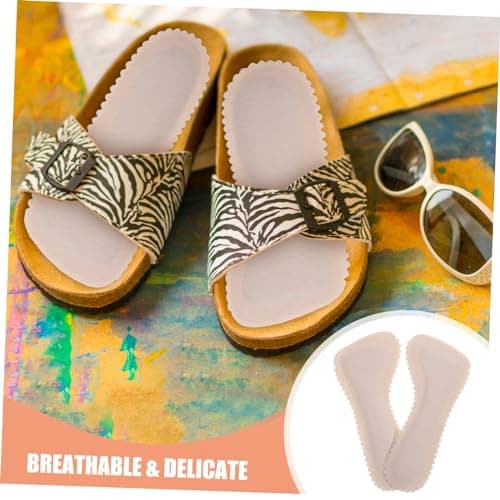 COLLBATH 4pairs Cork Insoles Adhesive Shoe Soles for Women Shoes Inserts Arch Support for Comfortable Walking and Standing for Everyday Use and Travel — view 4