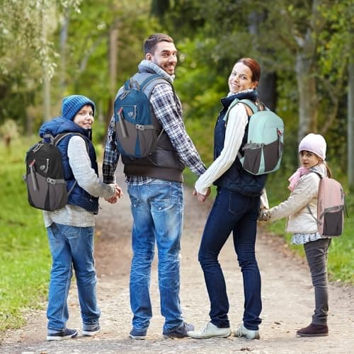 Outplea 12L Small Hiking Backpack for Women Girls, Mini Waterproof Casual Daypack with Phone Holder, Children's Outdoor Rucksack, Pink — view 6