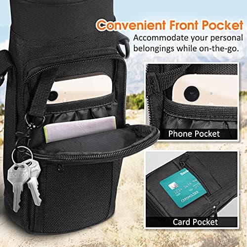 SITHON Water Bottle Carrier Bag with Adjustable Shoulder Strap — view 2