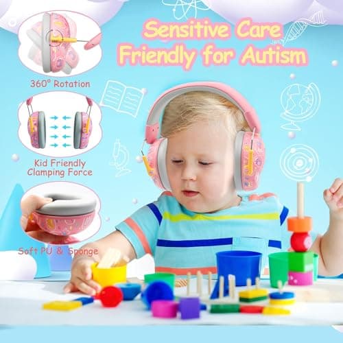 Samaly Kids Ear Defender, SNR 27dB Ear Defenders for Children, Noise Cancelling Headphones Autism, Kids Ear Protection Earmuffs for Fireworks, Concerts, Party(6 Months to 14 Years Old) — view 6