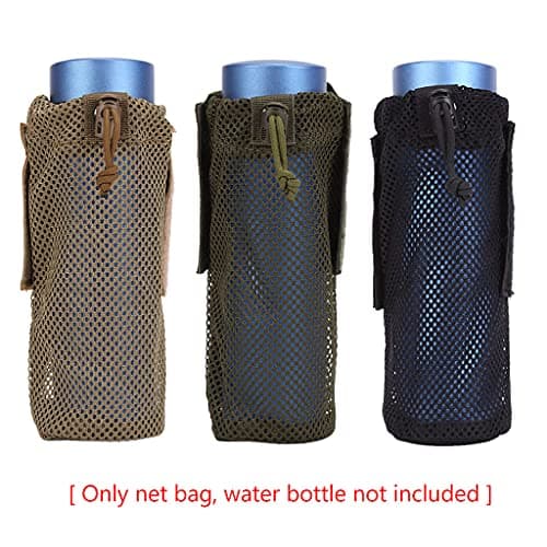 Aurgiarme Water Bottle Pouch Upgraded Travel, Mesh Water Bottle, Black — view 6