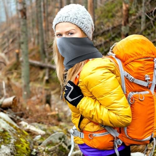 SKHAOVS 4 Pcs Winter Fleece Neck Warmer Gaiter Thick Thermal, Snoods for Men Women, Winter Neck Warmer, Scarf Thicken Elastic Tube Neck Gaiter Face Scarf, Windproof Face Covering for Outdoor — view 6