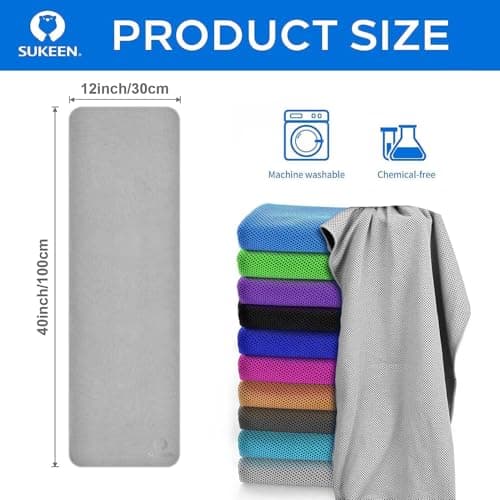 Sukeen Cooling Towel, Cooling Towels 8 pack, Stay Cool Ice Towel, Cool Towel for Instant Cooling Relief, Cooling Towels for Neck, Cold Towel, Gym Towel Men Women Sweat Towels for Gym Sports Towel — view 5