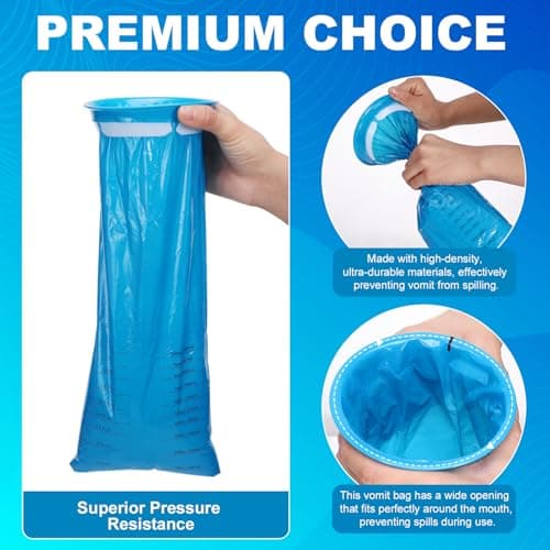 28 PCS Sick Bags for Car Travel Sickness Bags Leakproof Vomit Bags 1000 ML — view 4