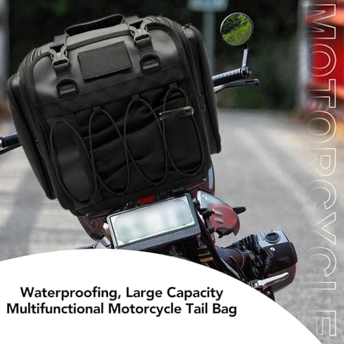 AOWINHIT Motorcycle Rear Luggage Bag Expandable 20-30L Capacity for — view 4