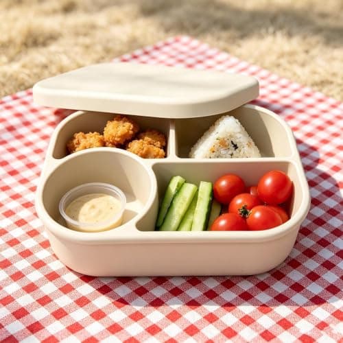 Silicone Meal Prep Containers 4-Compartment 750ml Leak-Proof Divider — view 3