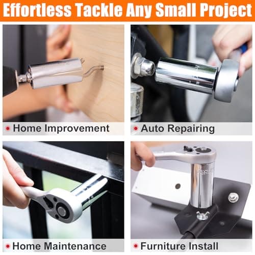 Spurtar Universal Socket Wrench Set (11-32mm 7-19mm) with Drill Adapters — view 5