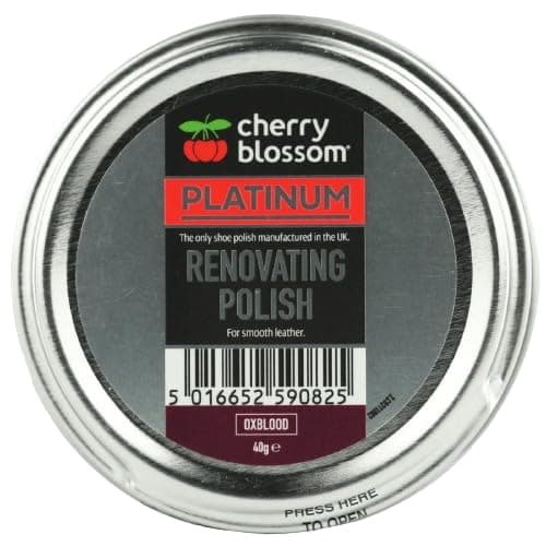 DTD QUALITY MATTERS Cherry Blossom Footwear Renovating Polish, Leather Shoe Care, Restores Faded Leather, Cleans, Conditions, High Shine Finish, 40g (OXBLOOD)
