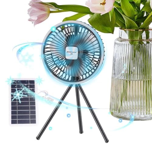Solar Fans for Outside Floor Desk Air Blowing Device with Tripod Stand