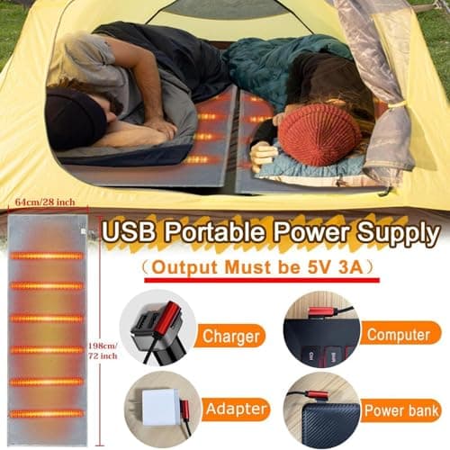 Sleeping Bag Heater USB Soft Foldable Warm Blanket — view 3