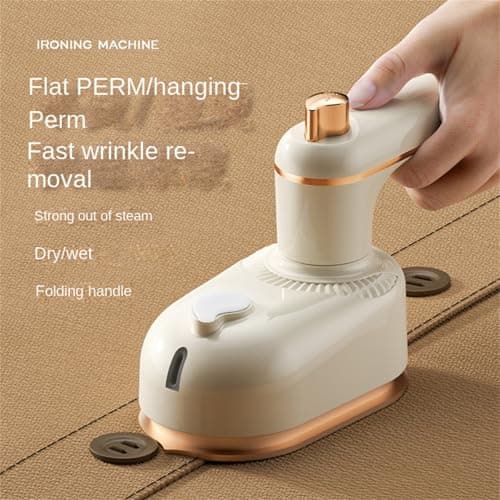 Mini Steam Iron, Travel Iron Portable Handheld Clothes Steamer for Wrinkle-Free Clothes On the Go, 180°Folding Portable Steam Iron, Handheld Garment Steamer 40W, for Travel, Home, Office, White — view 6