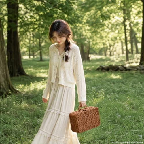 Covzoe Wicker Picnic Basket, 11.8" Small Rustic Rattan Suitcase with Handle — view 6