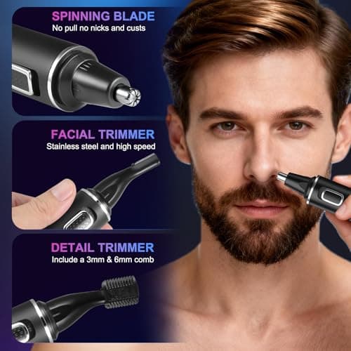 USB-C Nose Hair Trimmer for Men, Painless & Precision,Compact and Powerful — view 2