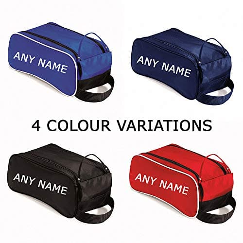 Personalised with Any Name Football/Golf/Sport Boot/Shoe/Travel Bag for Boy/Girl Men/Women. (Red, One Size) — view 2