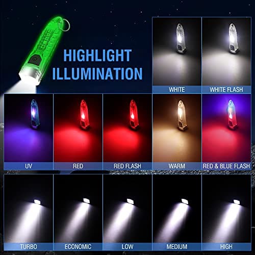 BORUIT V1 Small Torches LED Super Bright 400LM with UV — view 3