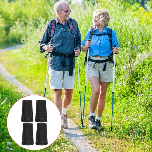 4Pcs Hiking Poles Rubber Buffer, 11mm Non Slip Walking Pole Rubber Tips — view 6