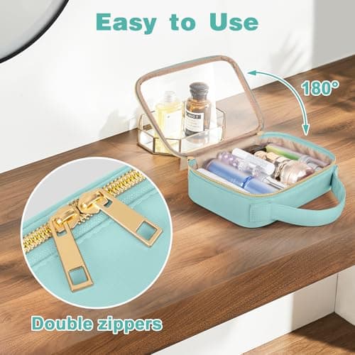 Clear Toiletry Bag - 2 Pack TSA Approved Clear Makeup Bags for Travel — view 4