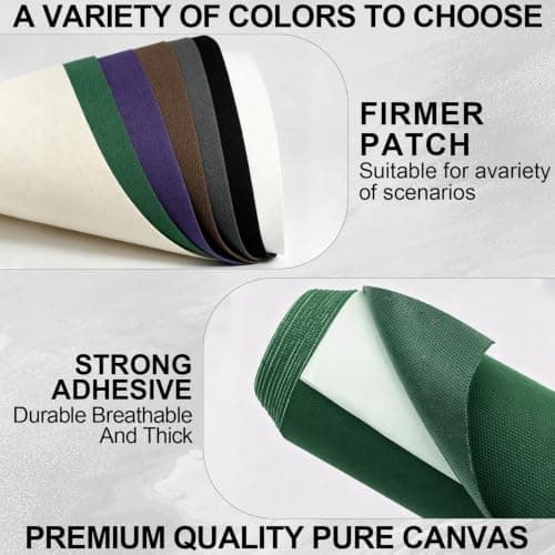 Canvas Repair Patches 4 x 79 inch Waterproof Fabric Tape (Green — view 3