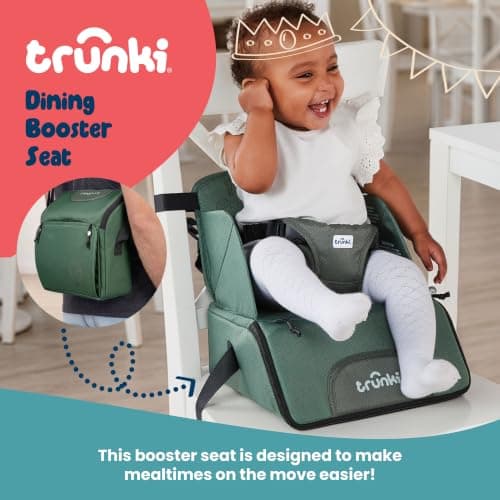 Trunki Travel Dining Booster Seat - Folding Booster Seat Dining Chair, Portable High Chair Child Booster Seat with Backrest for Little Foodies from 1 to 3 Years (or 15 kg) — view 2