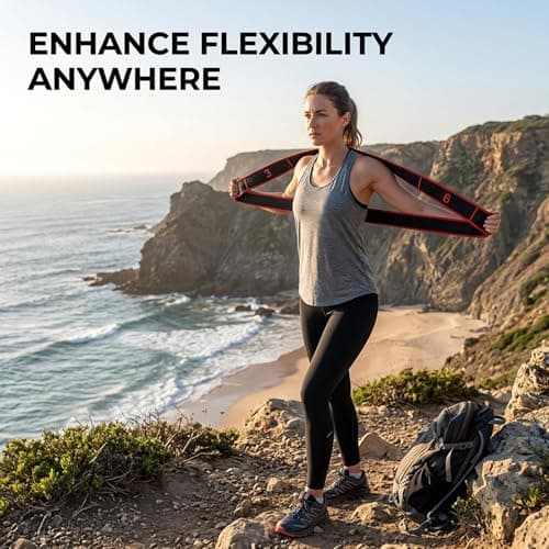 2 PCS Yoga Straps for Stretching, Resistance Bands for Stretching, Elastic Fitness Resistance Bands with Adjustable Loops for Home, Gym and Travel Use — view 5