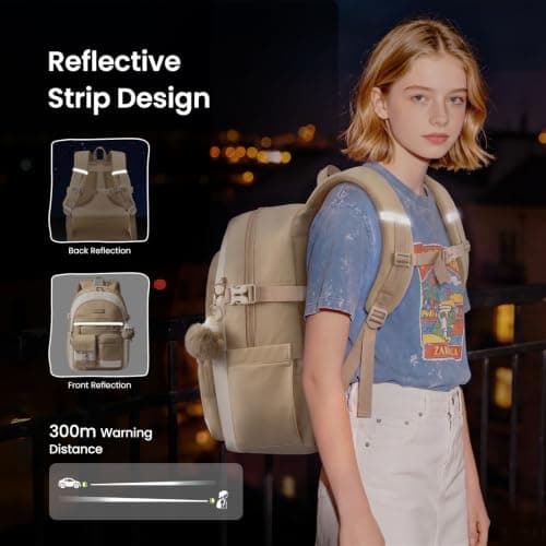 LOVEVOOK School Backpack Womens, Cute Rucksack School Bag for Teenage Girls — view 6