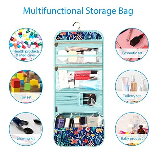 FINPAC Portable Toiletry Travel Wash Bag, Large Hanging Makeup Organiser — view 2